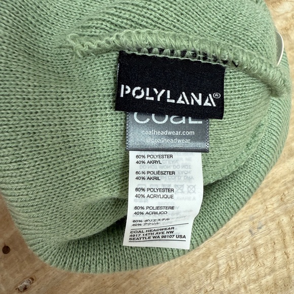 Coal Beanie Hat Green Knit Cuffed Winter Cap Winter Fall Versatile Unisex NWT OS - Picture 7 of 7